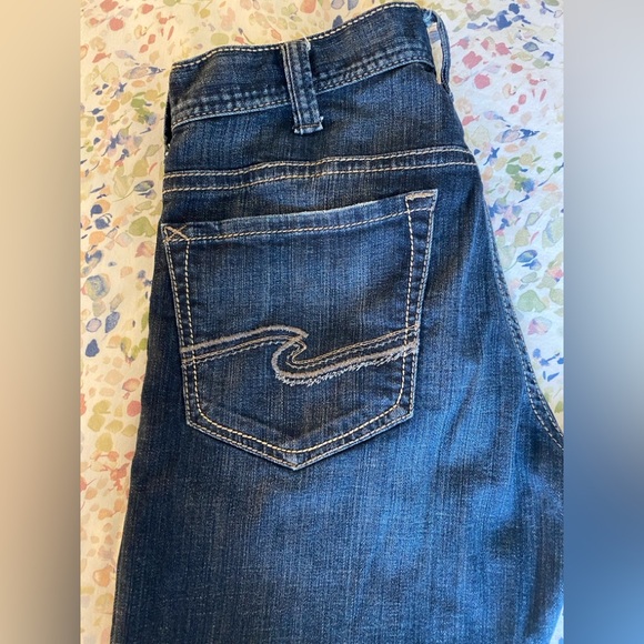 Men’s 33x32 Silver Jeans Hunter Relaxed Straight Leg Jeans Dark Wash $114 Retail - Picture 5 of 13